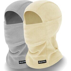 Women's Light Grey Balaclava Mask Warm Windproof Lightweight Winter Face Mask